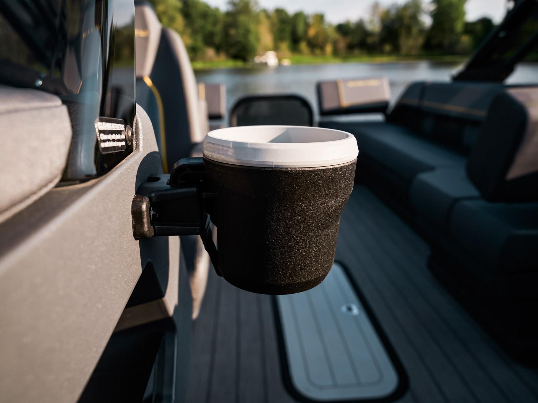 Close up of a Cup Holder on a 2023 Manitou Explore