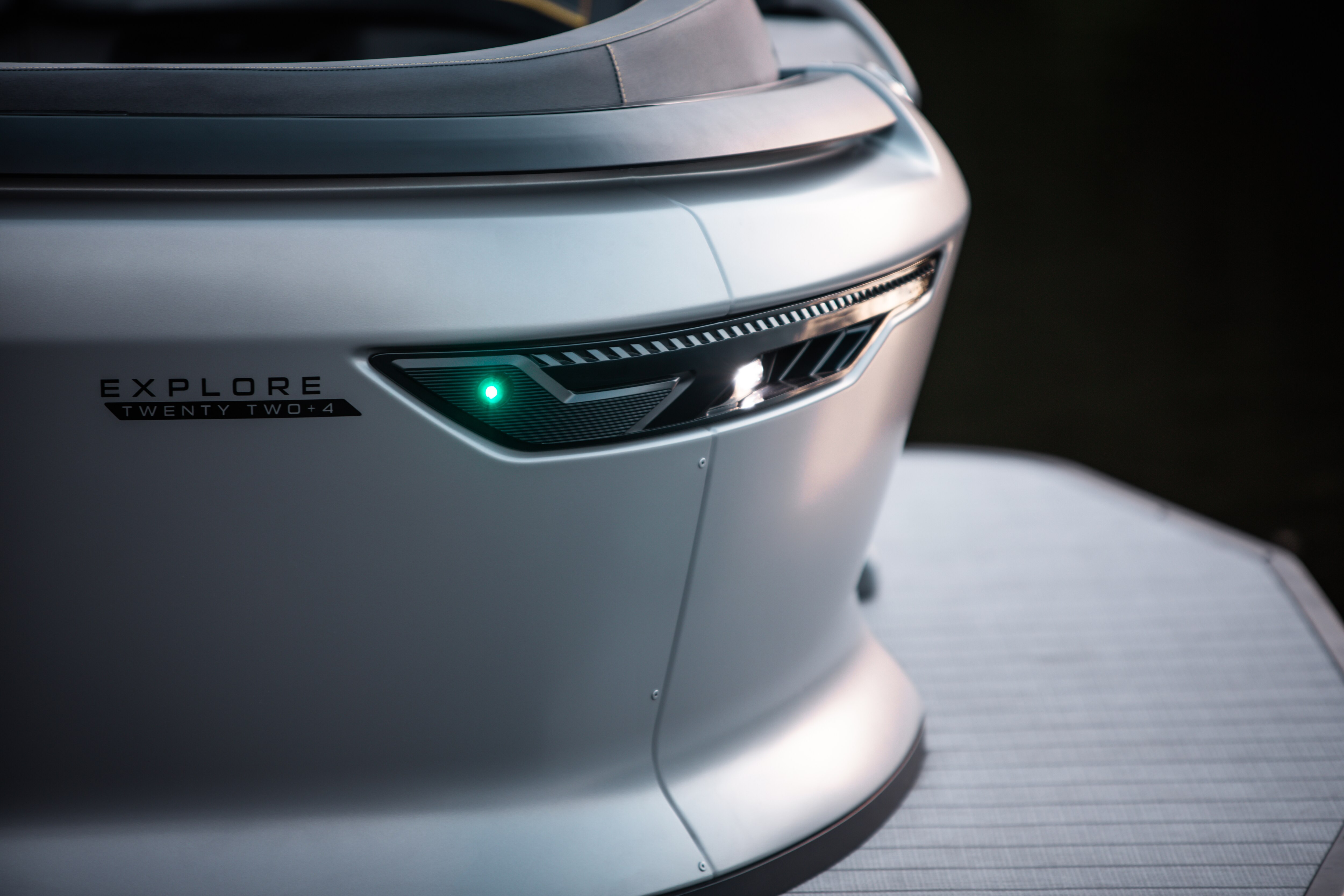 Manitou explore pontoon sleek and modern design