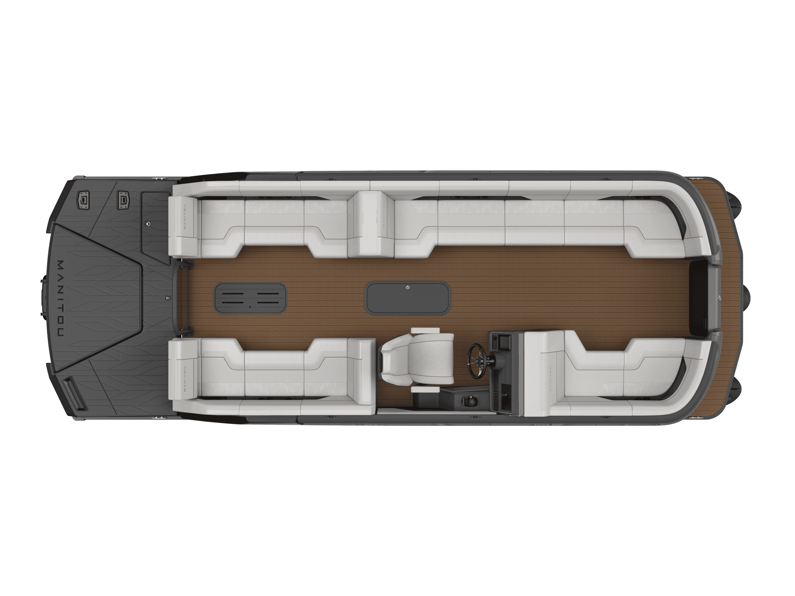 Plan du bateau ponton Manitou Explore 2023