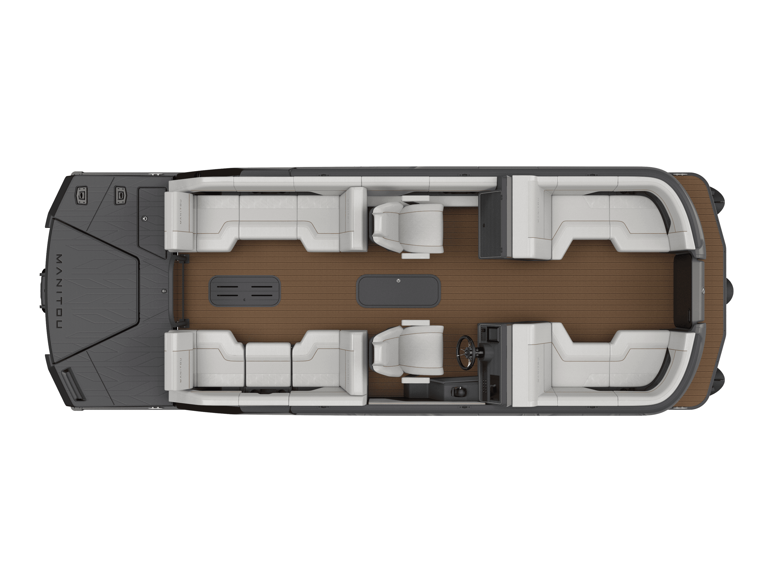 Plan du bateau ponton Manitou Explore 2023