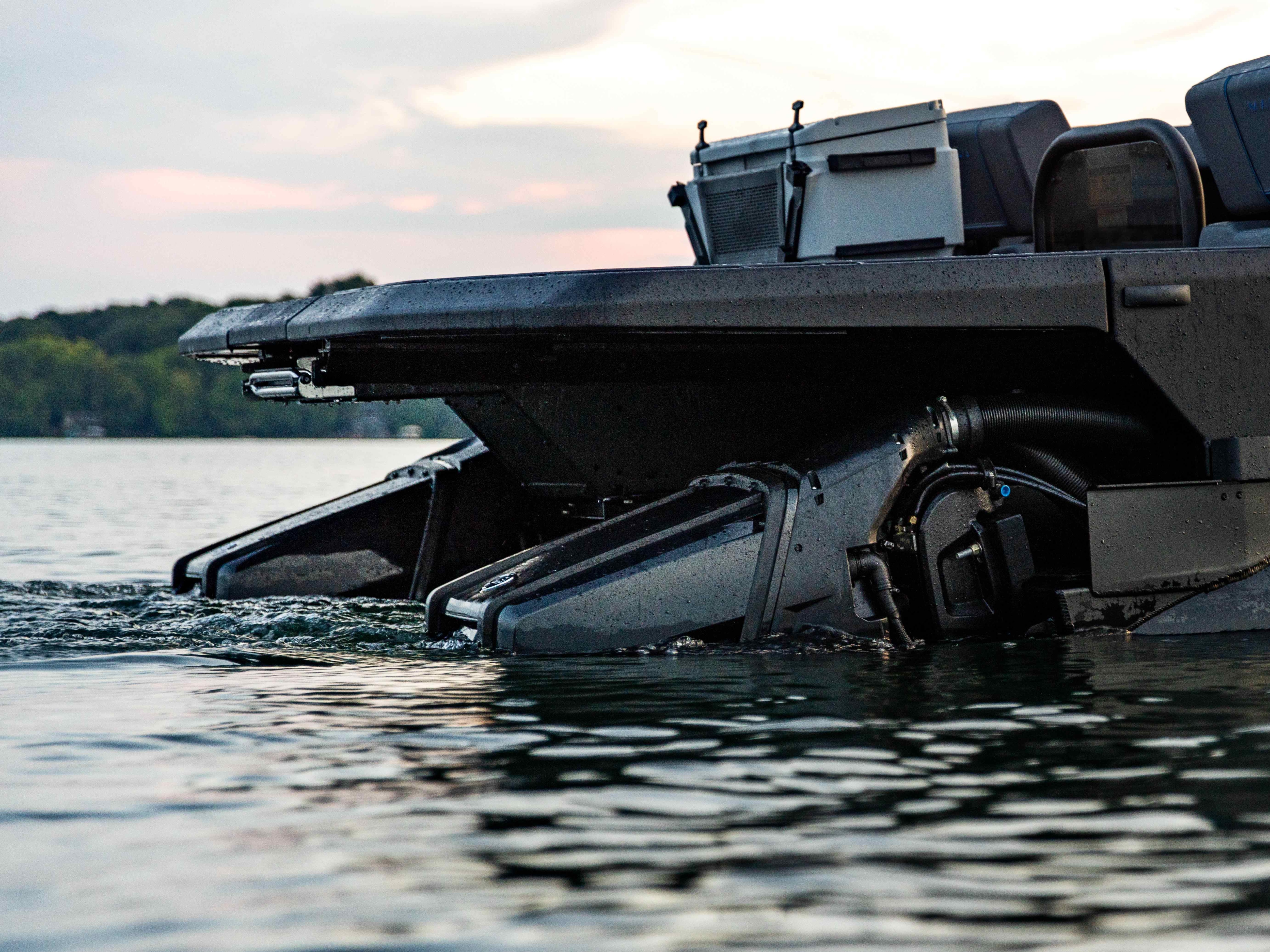 Two Rotax S 150 engines in water